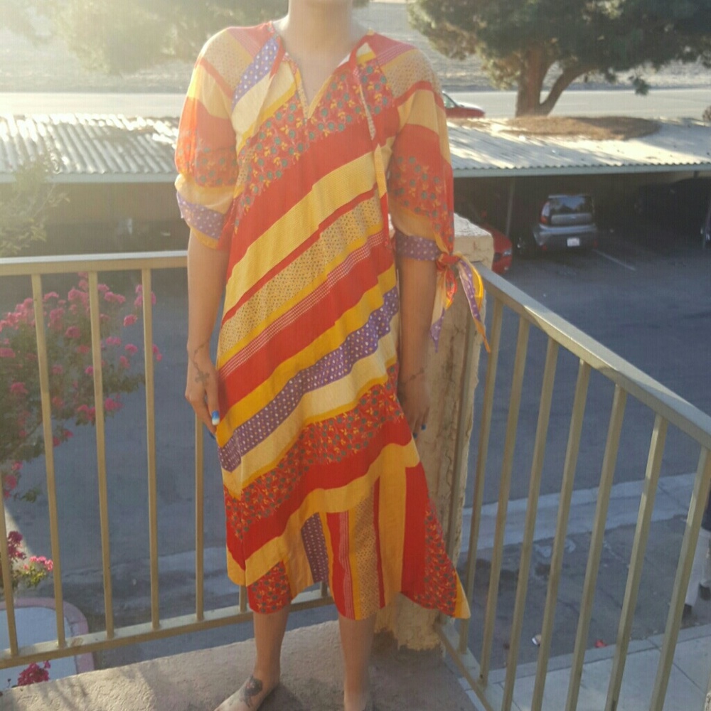 COPY - Vintage 70s Style patchwork dress